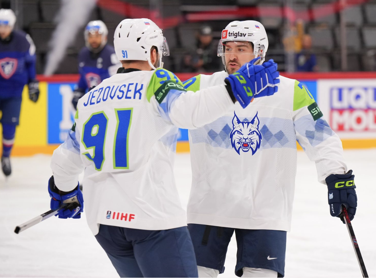 Francúzsko - Slovinsko (MS v hokeji 2025). Zdroj:  IIHF.com