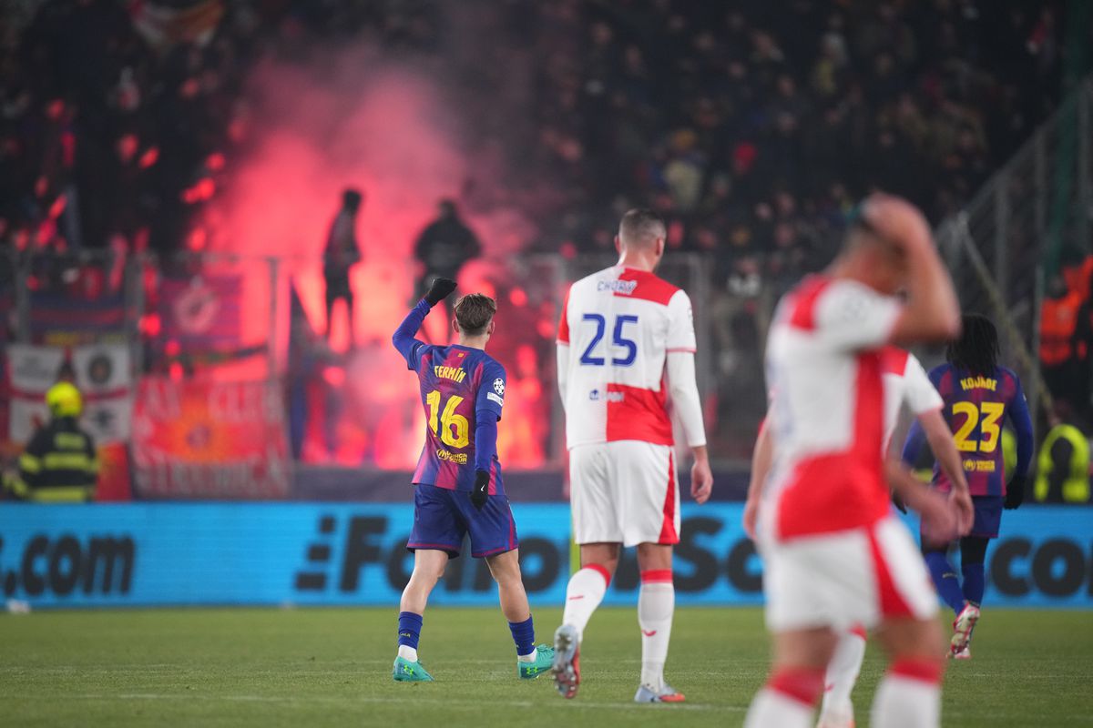Barcelona trpela v mrazivej Prahe! Slavia srdnato bojovala s gigantom