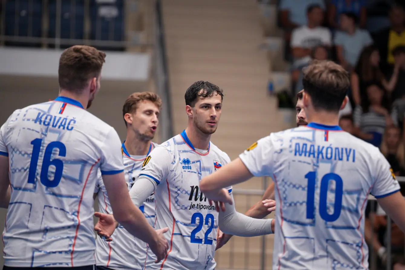 Slovenská mužská volejbalová reprezentácia.
Zdroj: slovakvolley.sk