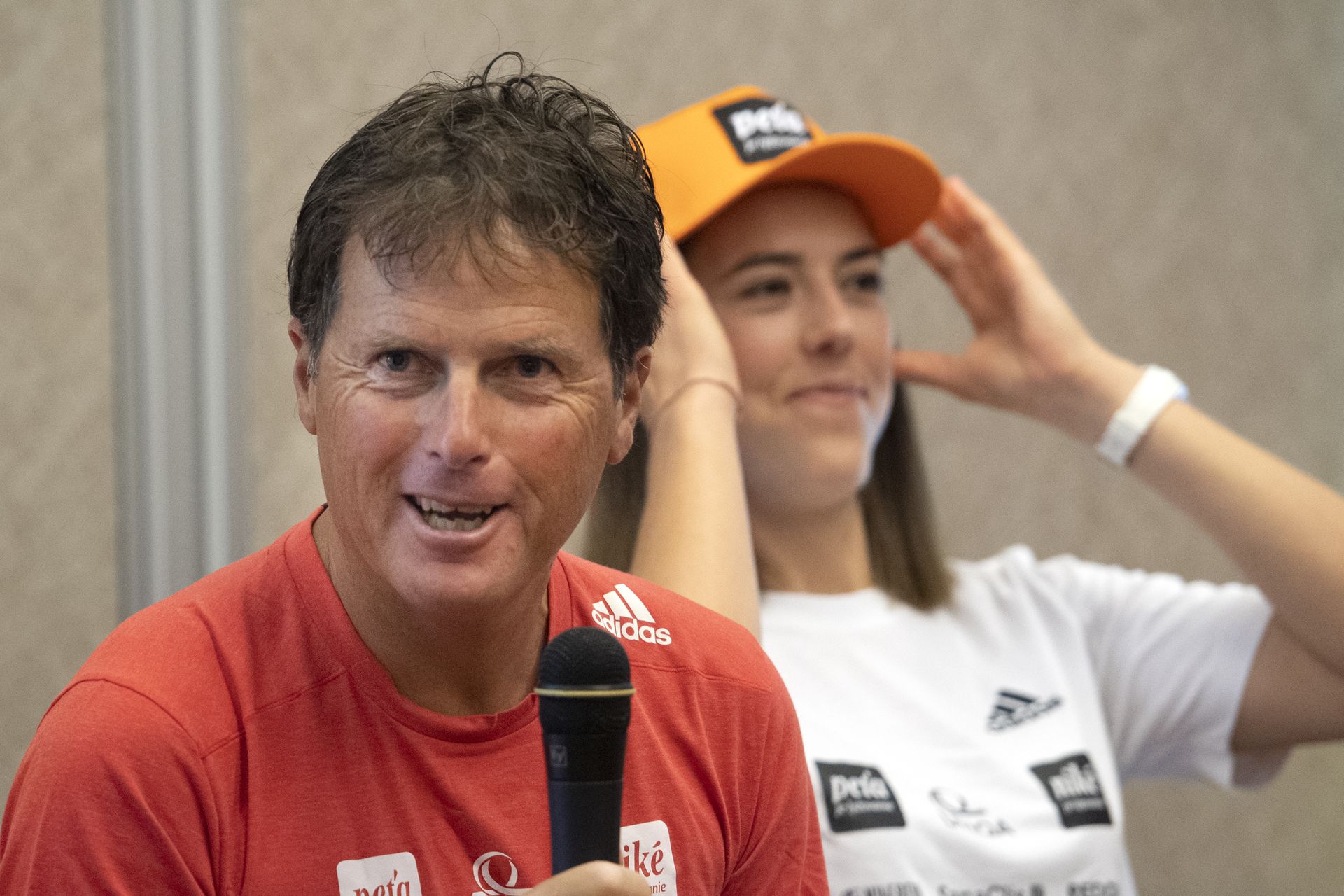 Petra Vlhová a jej tréner Mauro Pini. FOTO TASR