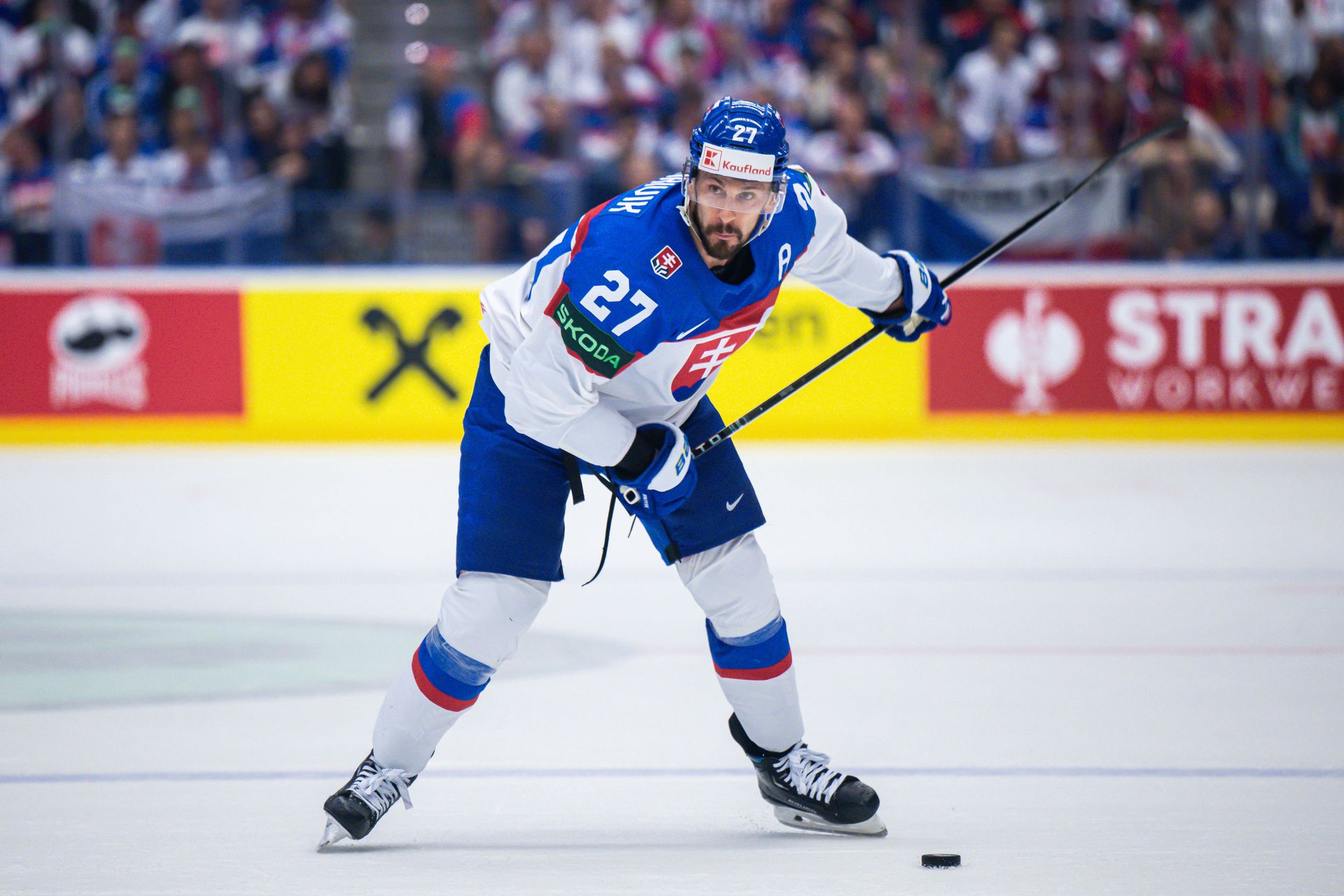 Marek Hrivík na MS v hokeji 2024. Zdroj: Imago