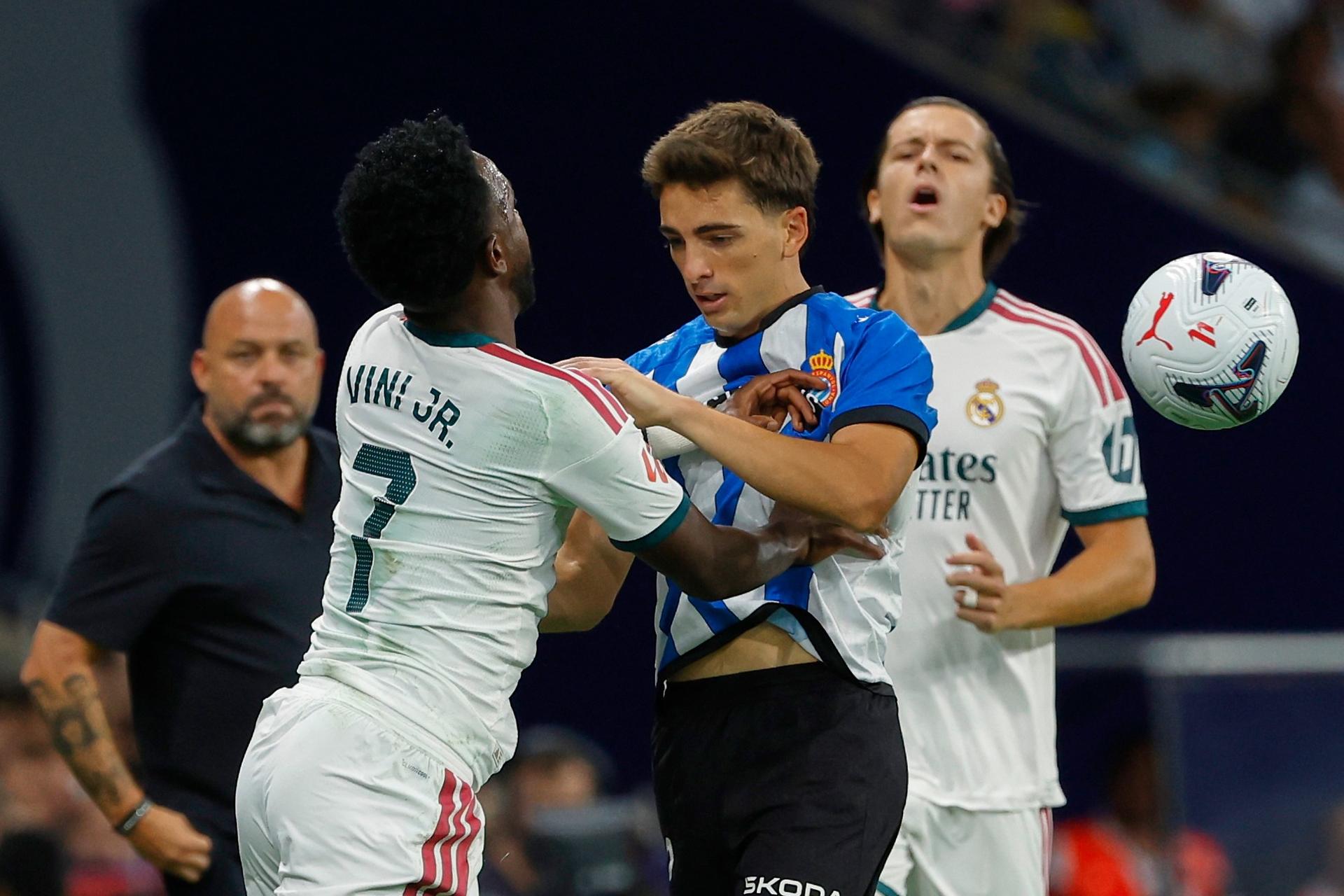 Vinícius Júnior v zápase proti RCD Espanyol, zdroj: SITA/AP
