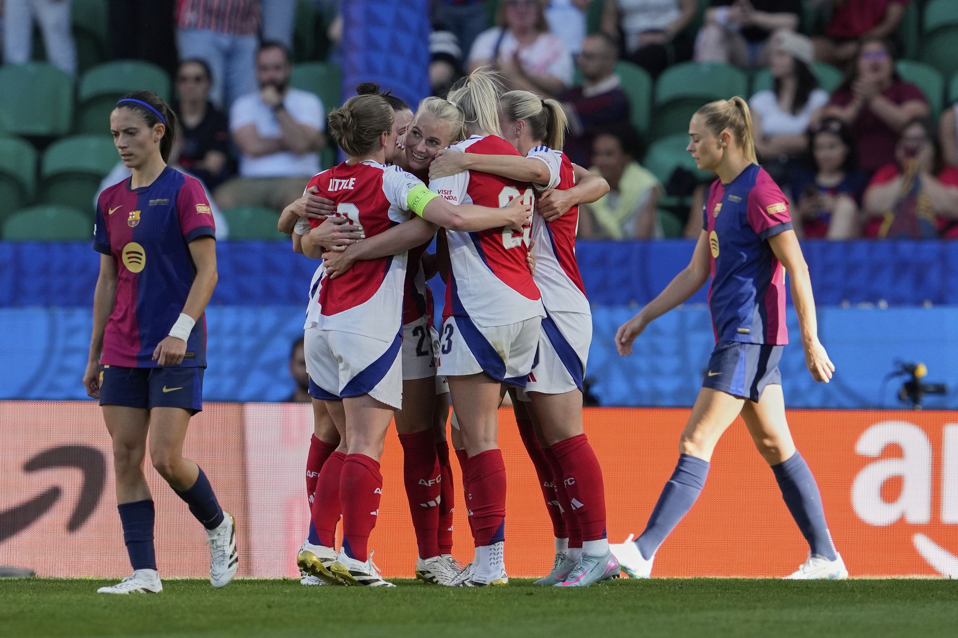 Arsenal - FC Barcelona (finále ženskej LM). Zdroj: SITA/AP