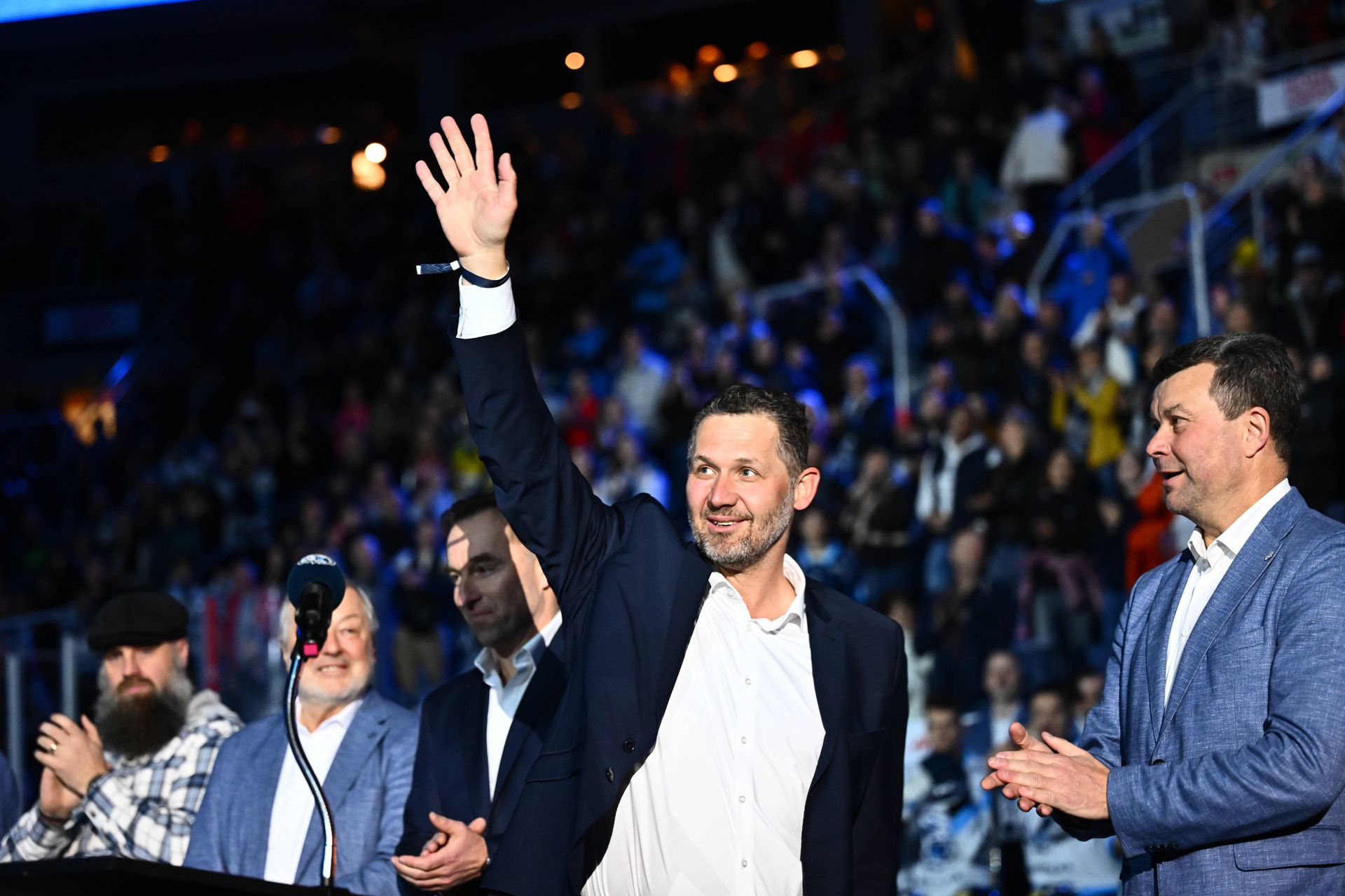 Bývalý slovenský hokejový brankár Ján Lašák počas slávnostného ceremoniálu. Zdroj: IMAGO