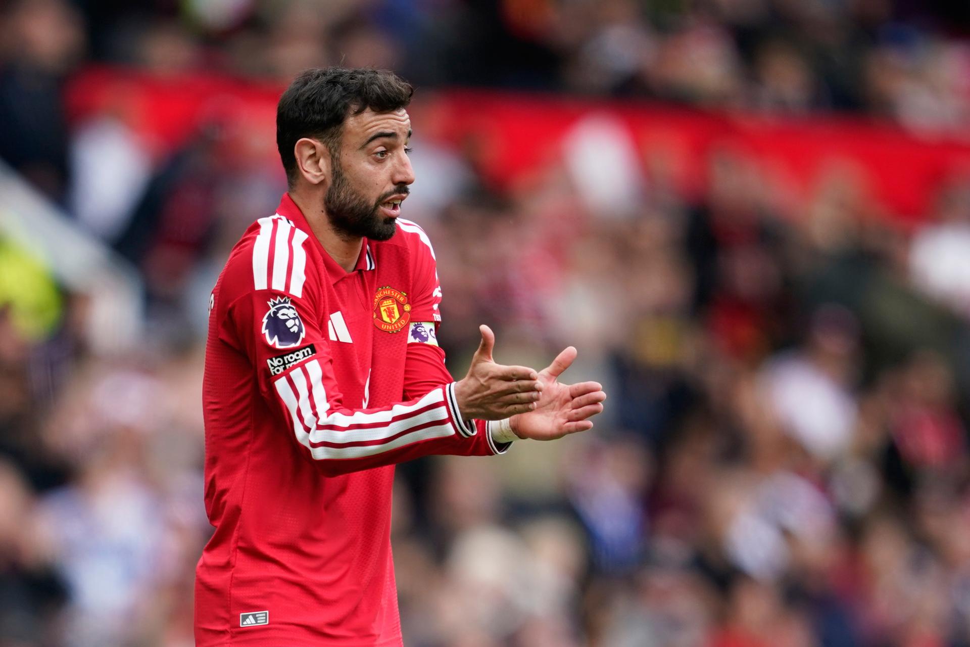 Bruno Fernandes v drese Manchesteru United.
Zdroj: SITA/AP