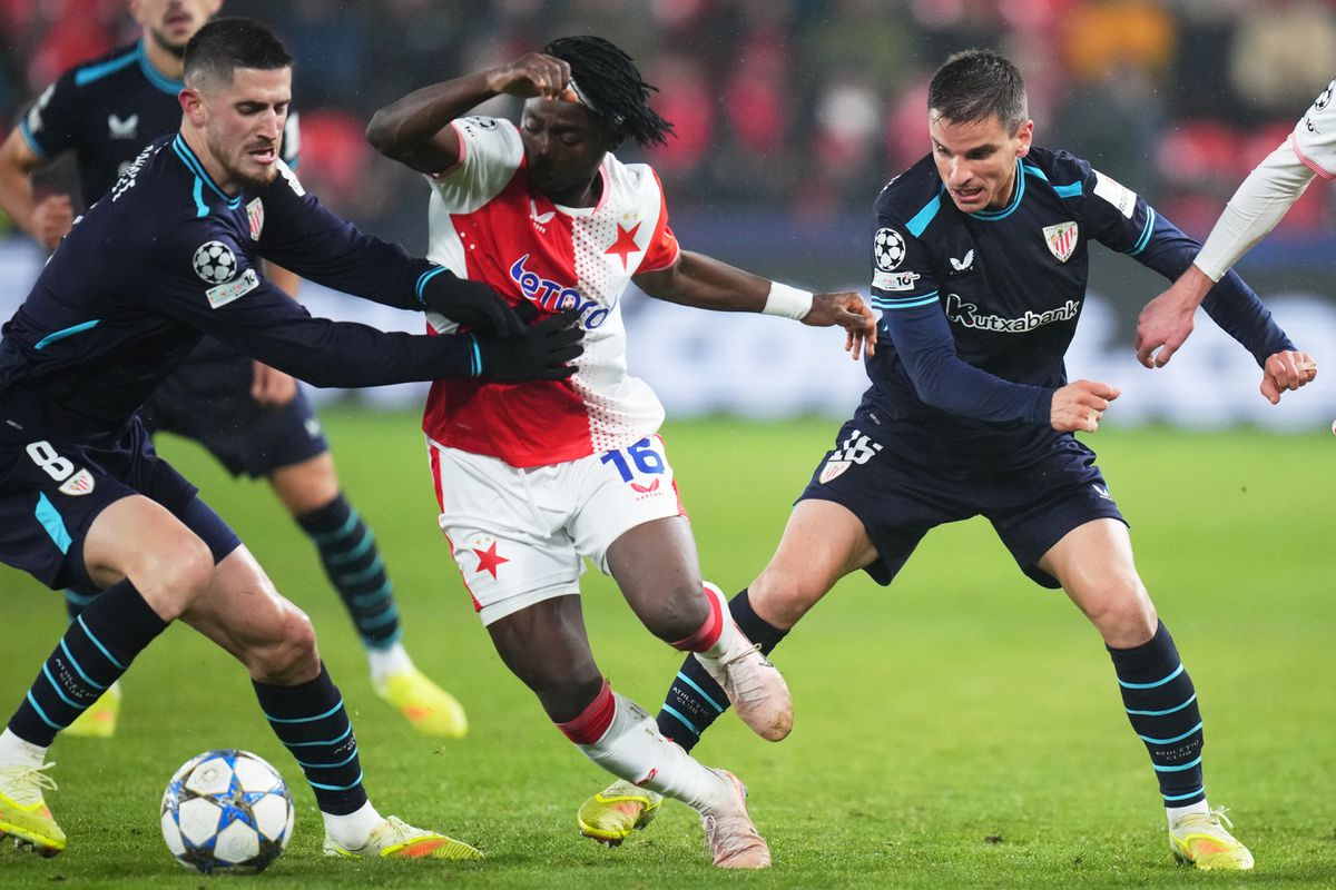 Ani veľké nasadenie Slavie na výhru nestačilo. Bilbao si z mrazivej Prahy odnáša bodový zisk