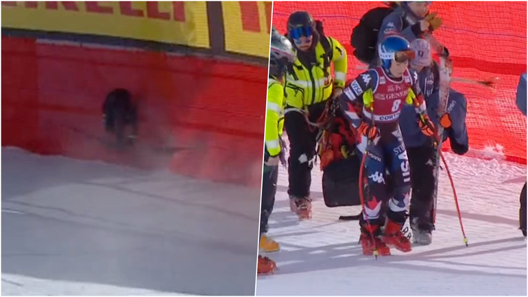 Desivý pád Mikaely Shiffrinovej v zjazde! Zostala nehybne ležať, potom sa nevedela postaviť na nohu