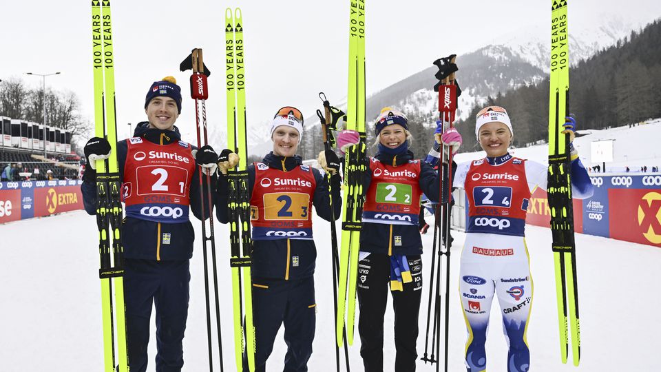 Beh na lyžiach: Totálna dominancia Švédov v mix štafete. Obsadili 2 miesta na pódiu