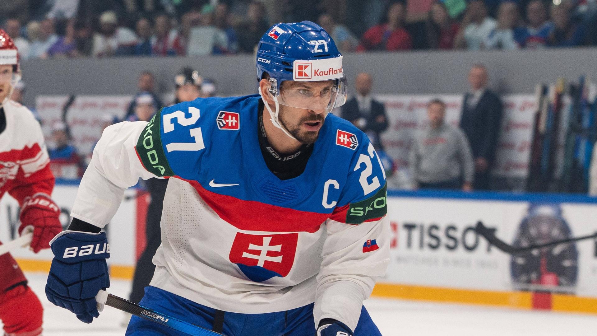 Marek Hrivík na MS v hokeji 2026. Zdroj: Imago