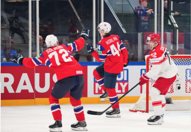 Nórsko - Dánsko / MS v hokeji 2026. Zdroj: IIHF