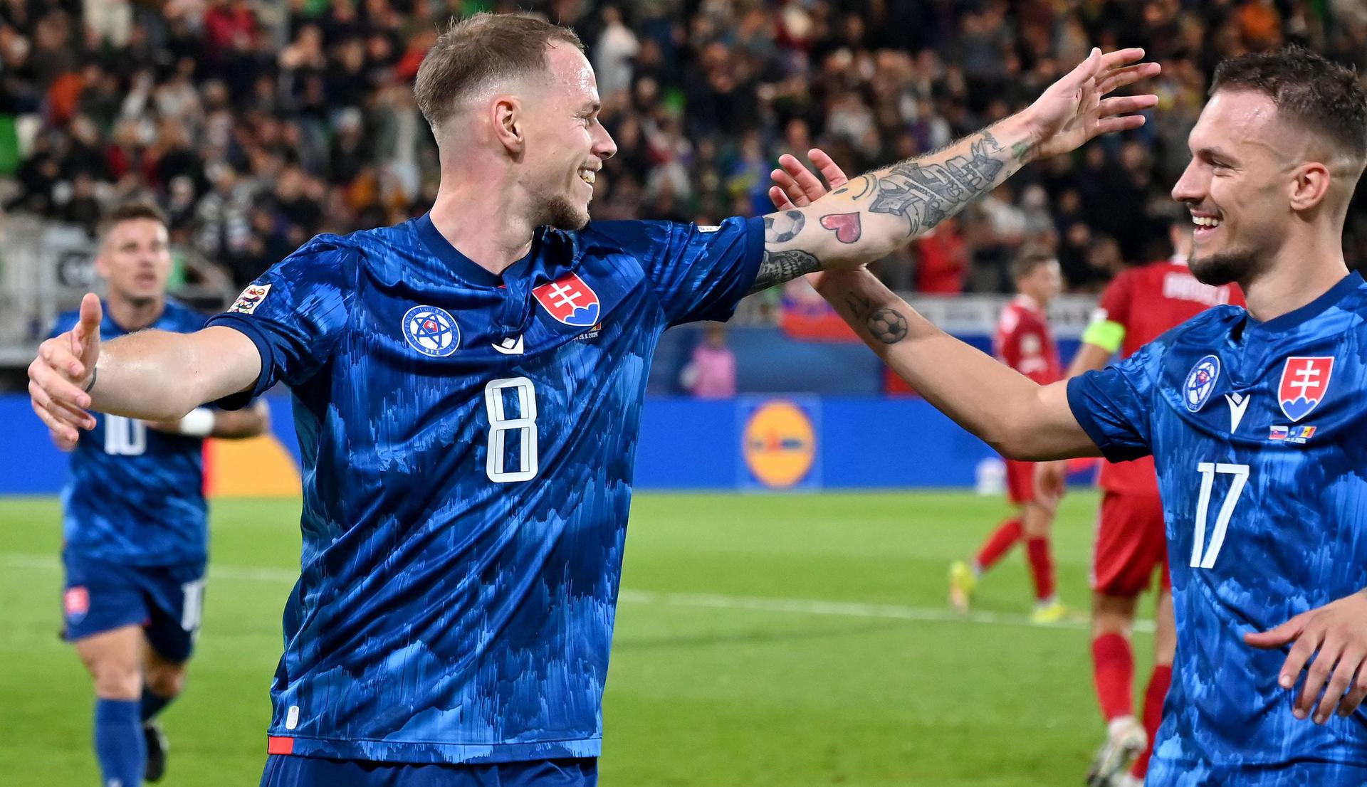 Ondrej Duda a Lukáš Haraslín, Slovensko, zdroj: SITA