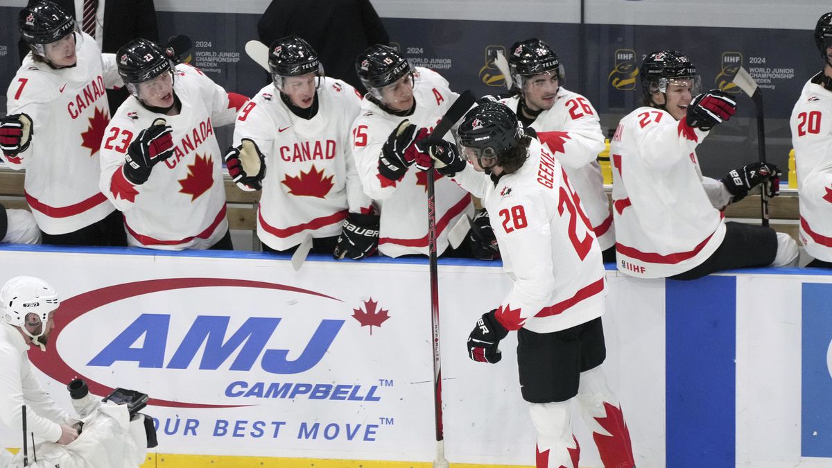 Canada U-20 Hockey Players Dominate Latvia 10-0 with 17-Year-Old Macklin Celebrini Leading the Way