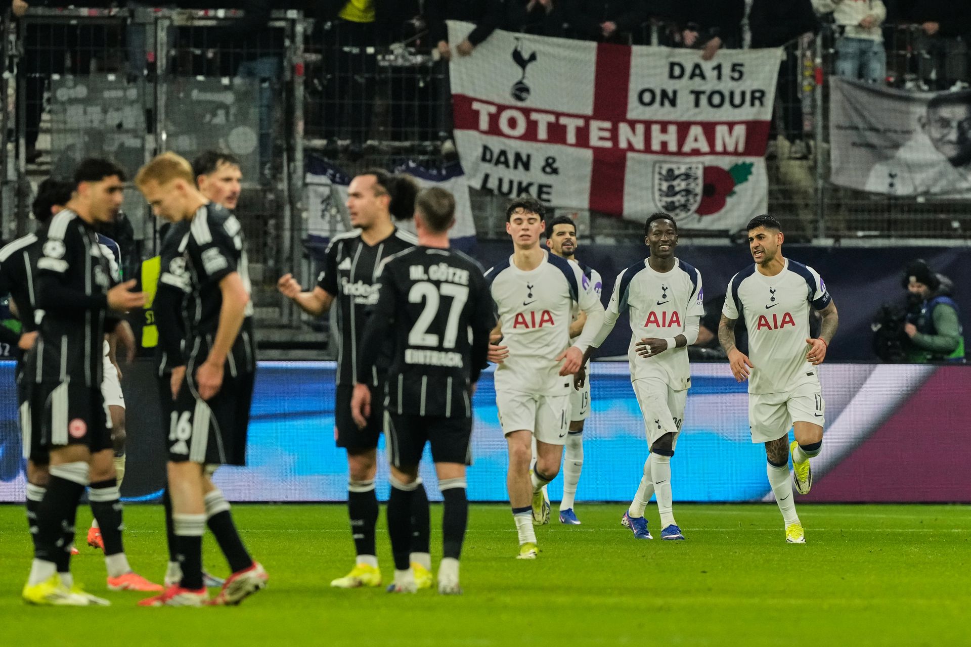 Eintracht Frankfurt - Tottenham Hotspur. Zdroj: SITA/AP