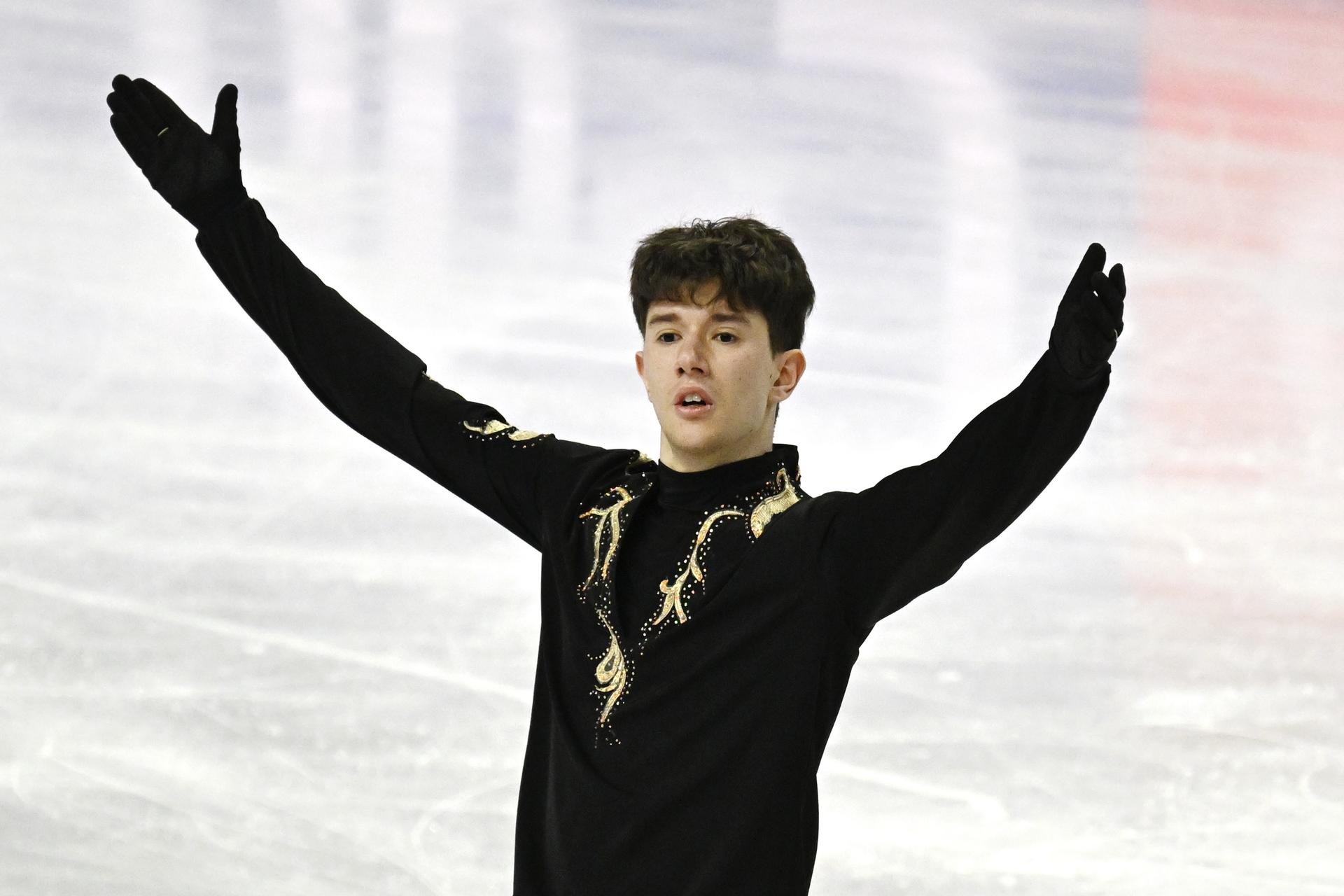Adam Hagara na MS v krasokorčuľovaní 2026 v Prahe.
Zdroj: TASR