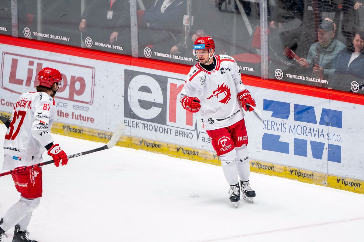 Třinec v dohrávke nedal šancu Hradcu Králové, Hudáček sa blysol víťazným gólom