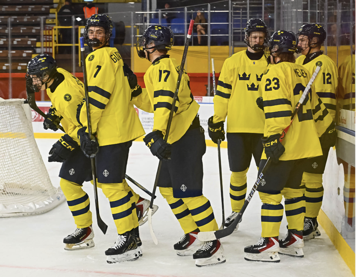 Hokejisti Švédska do 18 rokov. Zdroj: iihf.com