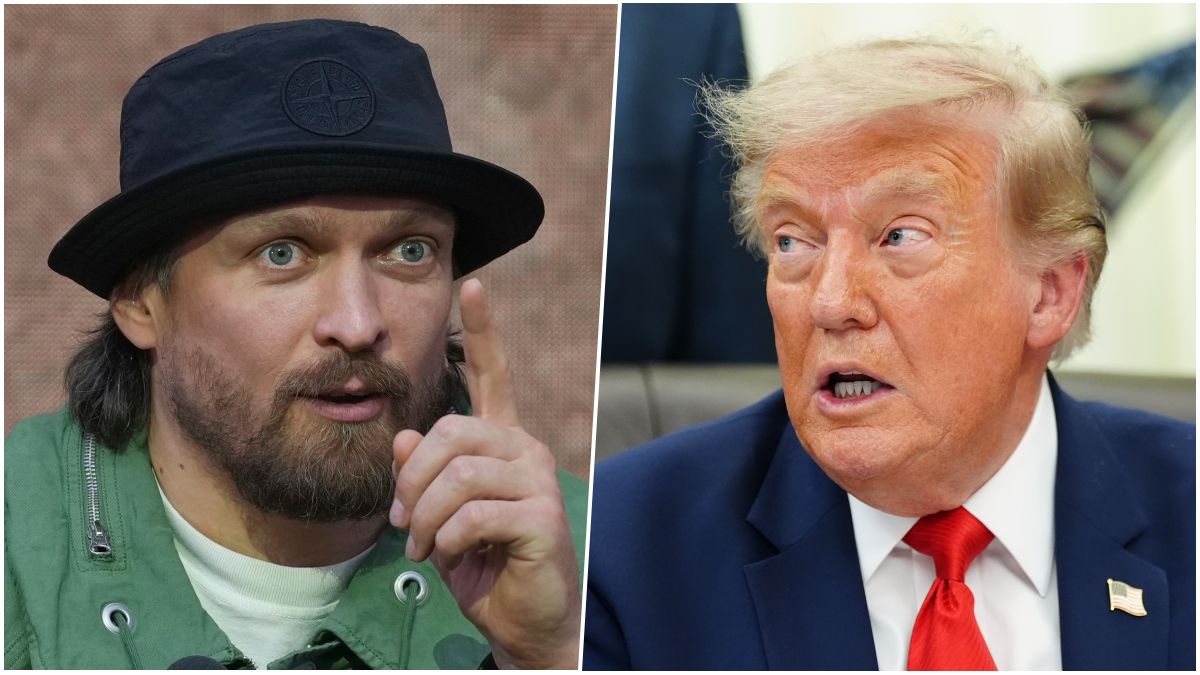 Oleksandr Usyk a Donald Trump. Zdroj: SITA/AP