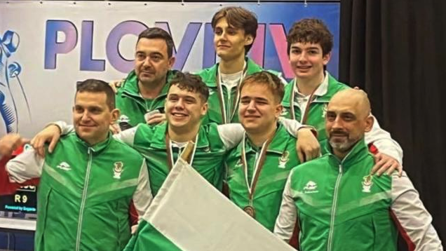 Българският отбор на сабя в състав Симеон Далеков Станимир Пелов