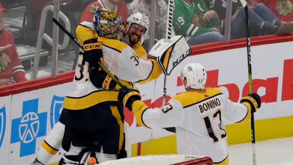 Пека Рине стана първият вратар с гол в НХЛ от 2013 година насам