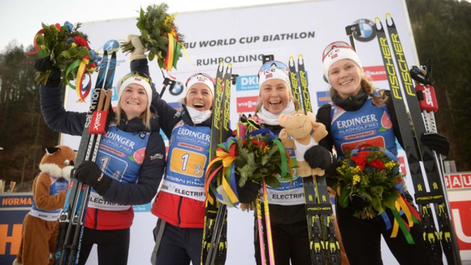 Норвегия с нова победа в щафетата на 4 по 6 км от Световната купа, България - 21-а в Руполдинг