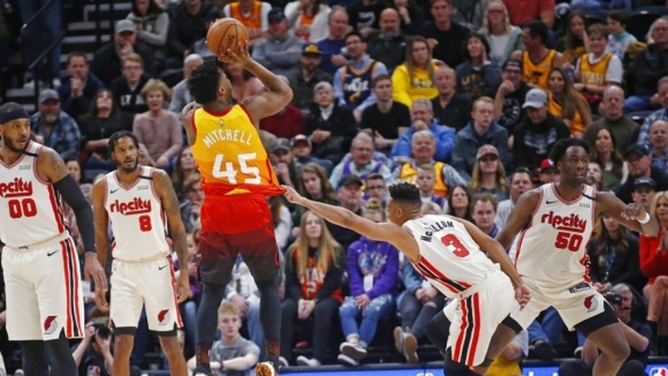 Юта обърна Портланд в последните секунди