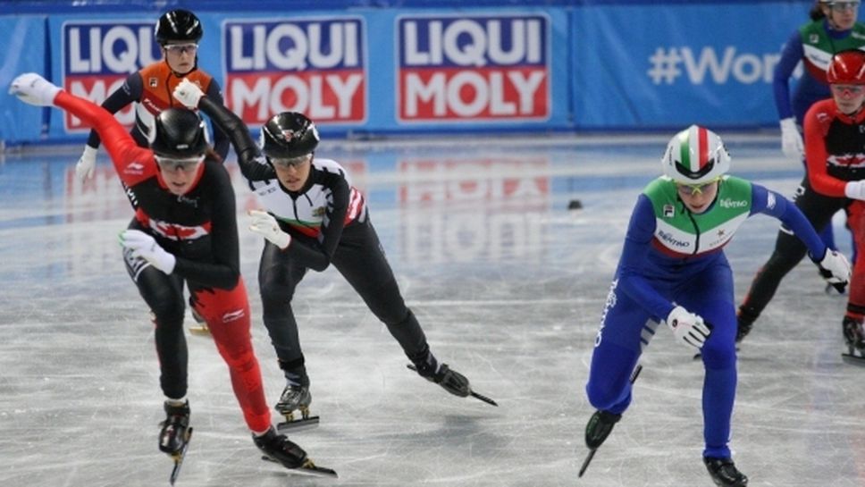 Катрин Маноилова спечели титлата на 1000 метра на държавното по шорттрек