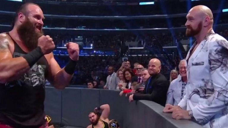 Тайсън Фюри също "цъфна" на WWE - SmackDown (видео)