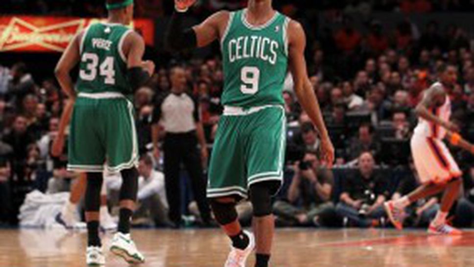 Бостън смаза Ню Йорк след трипъл-дабъл на Рондо и 8 тройки на Алън