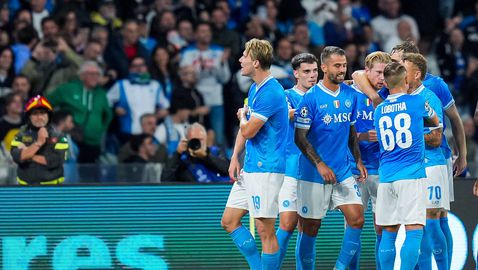 Наполи показа променено лице и с два гола на Хойлунд пречупи Спортинг