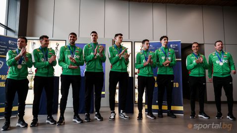 Левски София посрещна своите герои от националния отбор по волейбол