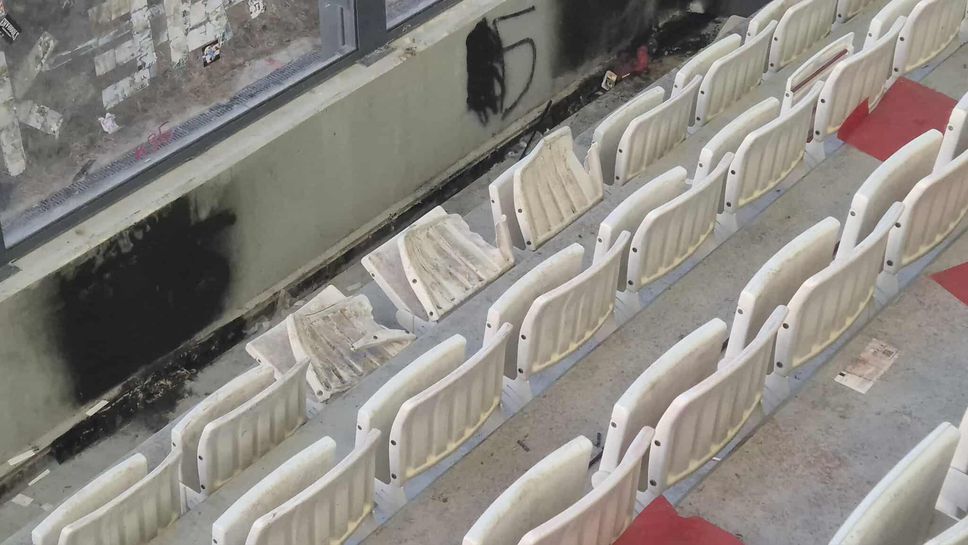 Секторът за гости на "Лаута" с доста щети след дербито