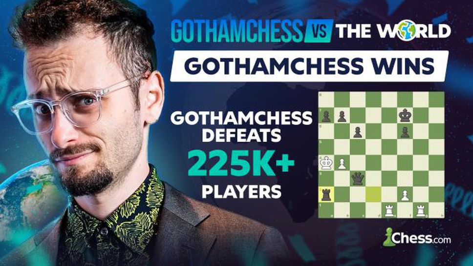 GothamChess матира 225 000 играчи в рекордно масова партия