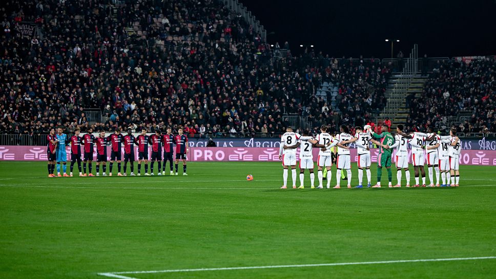 Каляри 0:0 Милан, "росонерите" за първи път владеят топката