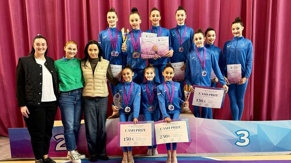 Гимнастичките на Левски завоюваха редица отличия на турнира "Creta Cup" в Гърция