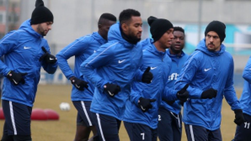 Тренировка на Левски преди мача с ЦСКА - София