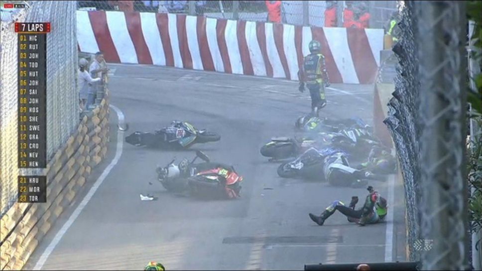 Мотоциклетното състезание на Макао бе отменено след два тежки инцидента (видео)