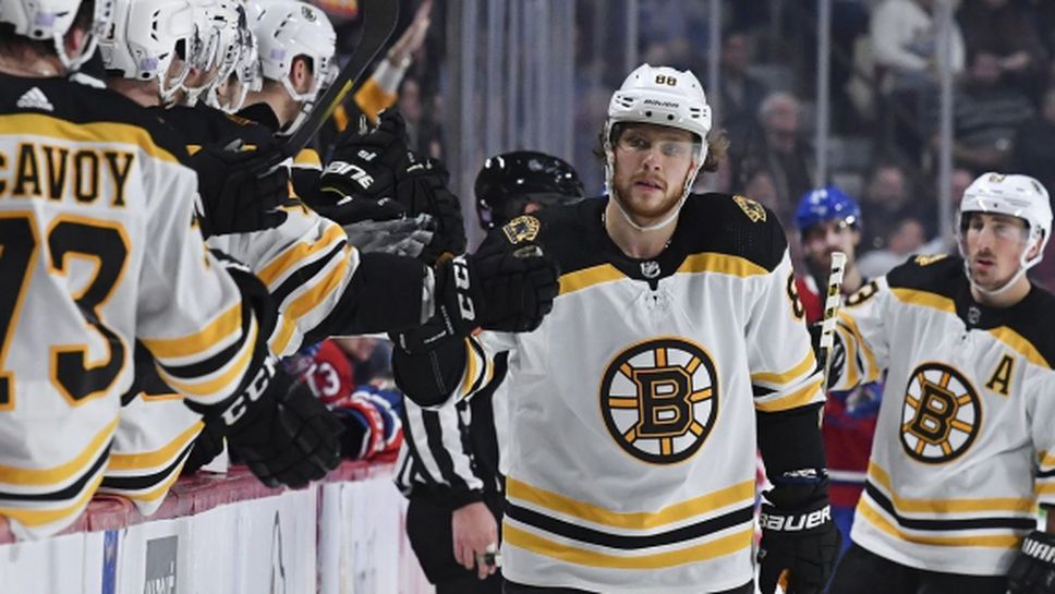 Хеттрик на Пастърнак донесе разгромна победа на Бостън срещу Монреал