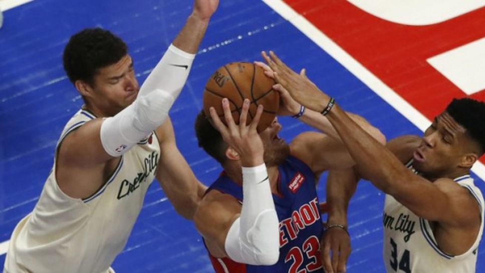 35 точки на Антетокунпо донесоха победа на Милуоки срещу Детройт