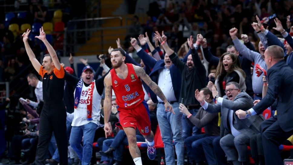 Кош със сирената в продължението донесе победа на ЦСКА Москва в Евролигата