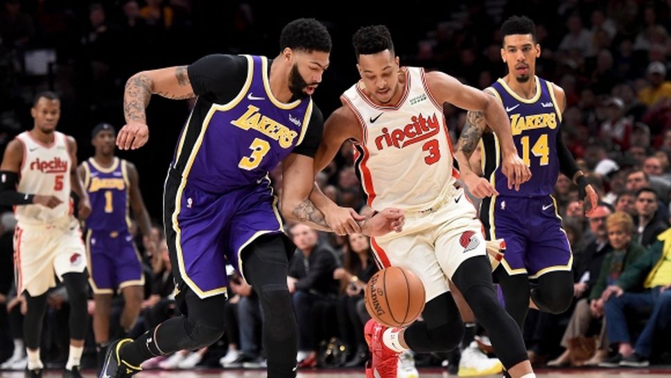 Лейкърс мина през Портланд за 11-а поредна победа като гост