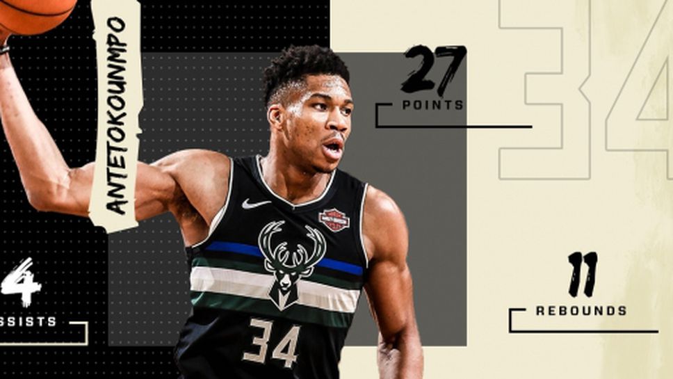 Рожденикът Янис поведе Милуоки към гръмка победа срещу Клипърс (видео)