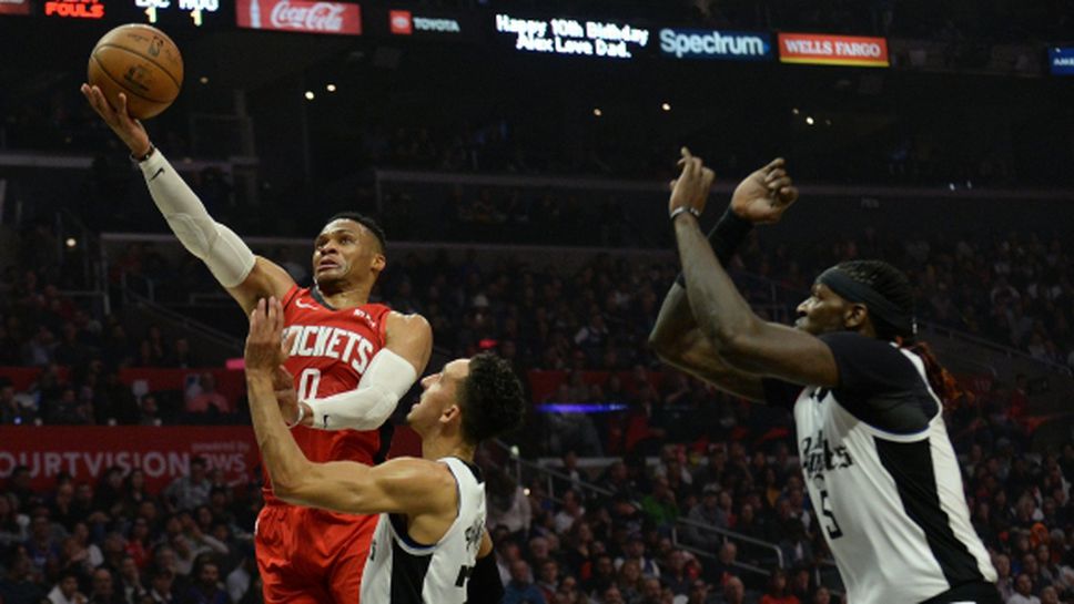 Уестбрук с 40 точки и личен рекорд за сезона срещу Клипърс