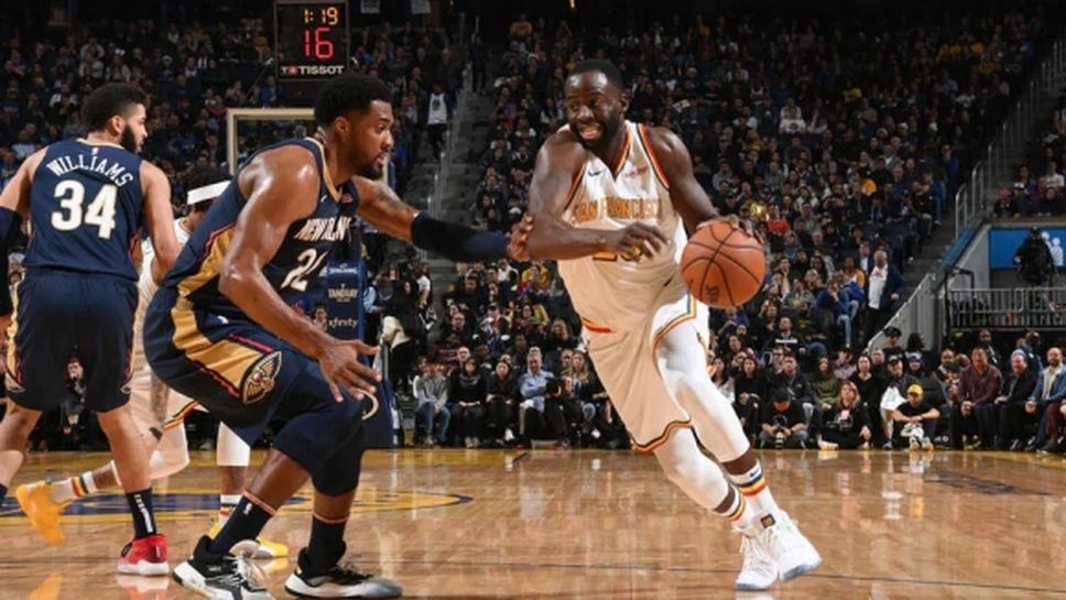 Голдън Стейт победи Пеликанс с решителен кош, преди това пропиля сериозна преднина