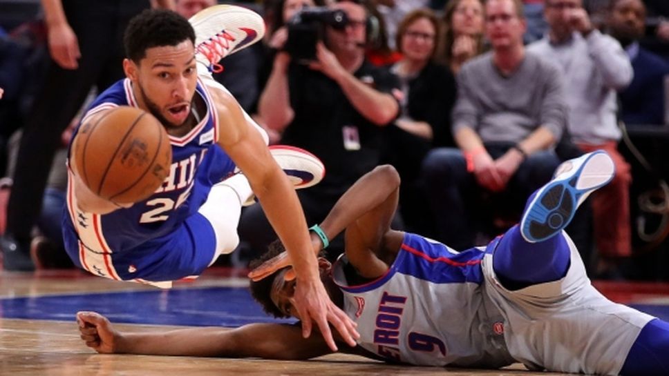 Симънс даде 17 асистенции за победа над Детройт