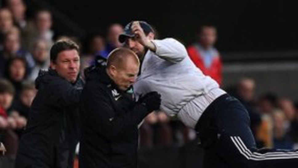 Пощурял фен атакува мениджъра на Селтик (видео + снимки)