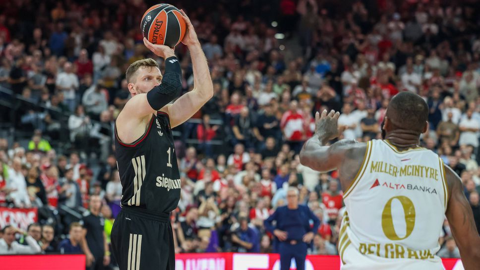 Отличен Милър-Макинтайър не стигна на Цървена звезда, световен шампион съсипа белградчани с 9 тройки