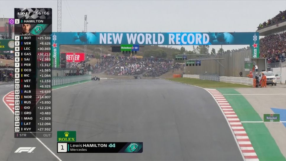 Хамилтън спечели Гран При на Португалия и подобри рекорд на Шумахер