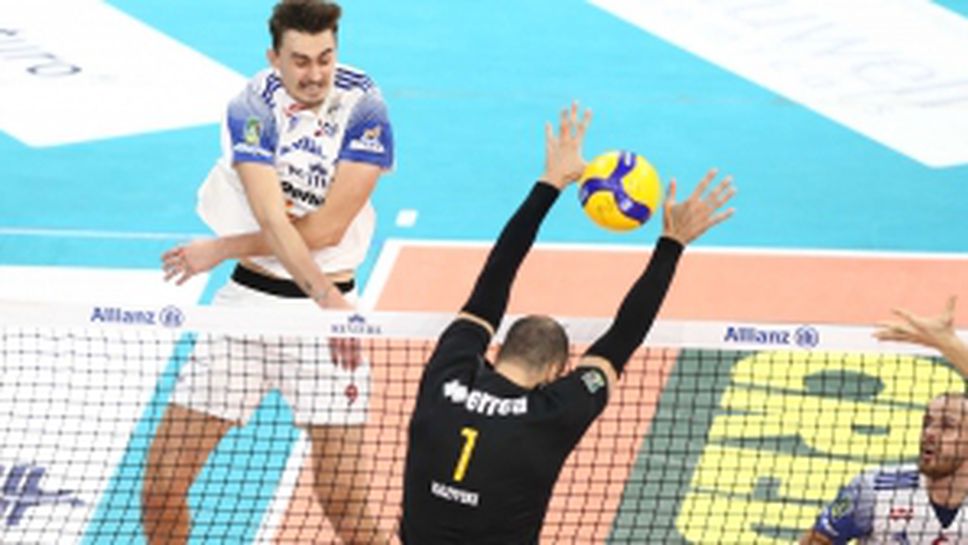 Матей Казийски отново показа световен волейбол, заби 25 точки (6 аса), но Верона загуби