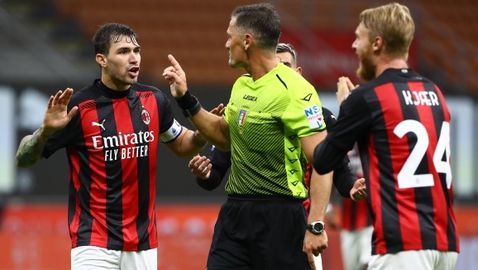 Реферът на Милан - Рома ще бъде наказан