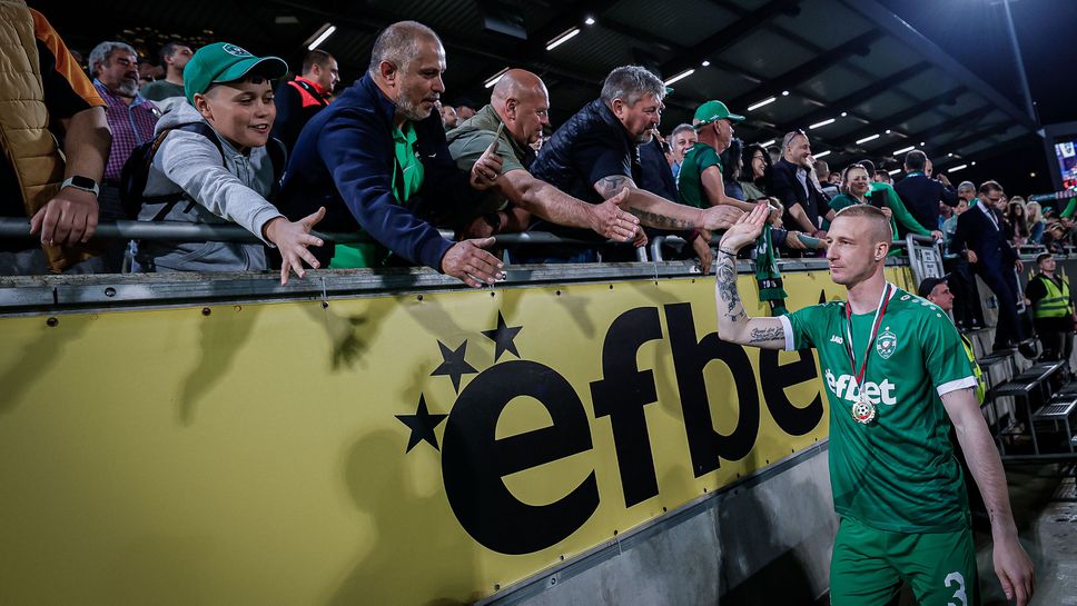 Капитанът на ЛудогорецАнтон Недялков говори пред репортерите на Хювефарма Арена